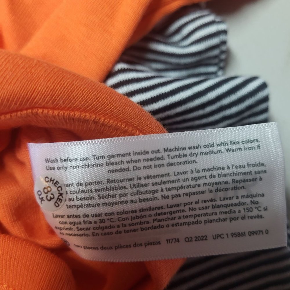 New Carter's Baby 1st Halloween 2pc Outfit 9 Months Long Sleeve Top Bottom - Picture 11 of 11